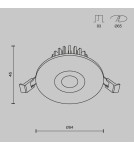 LED flush-mounted lamps - Maytoni Zen Flush Mount LED 7W 500lm 4000K Black DL038-2-L7B4K - product 6