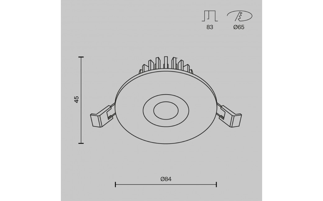 Maytoni Zen Podtynkowa LED 7W 550lm 4000K Biały DL038-2-L7W4K