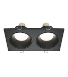 Flush-mounted hermetic lamps - Maytoni Zoom Concealed 2xGU10 50W IP65 Black DL033-2-02B - product 1