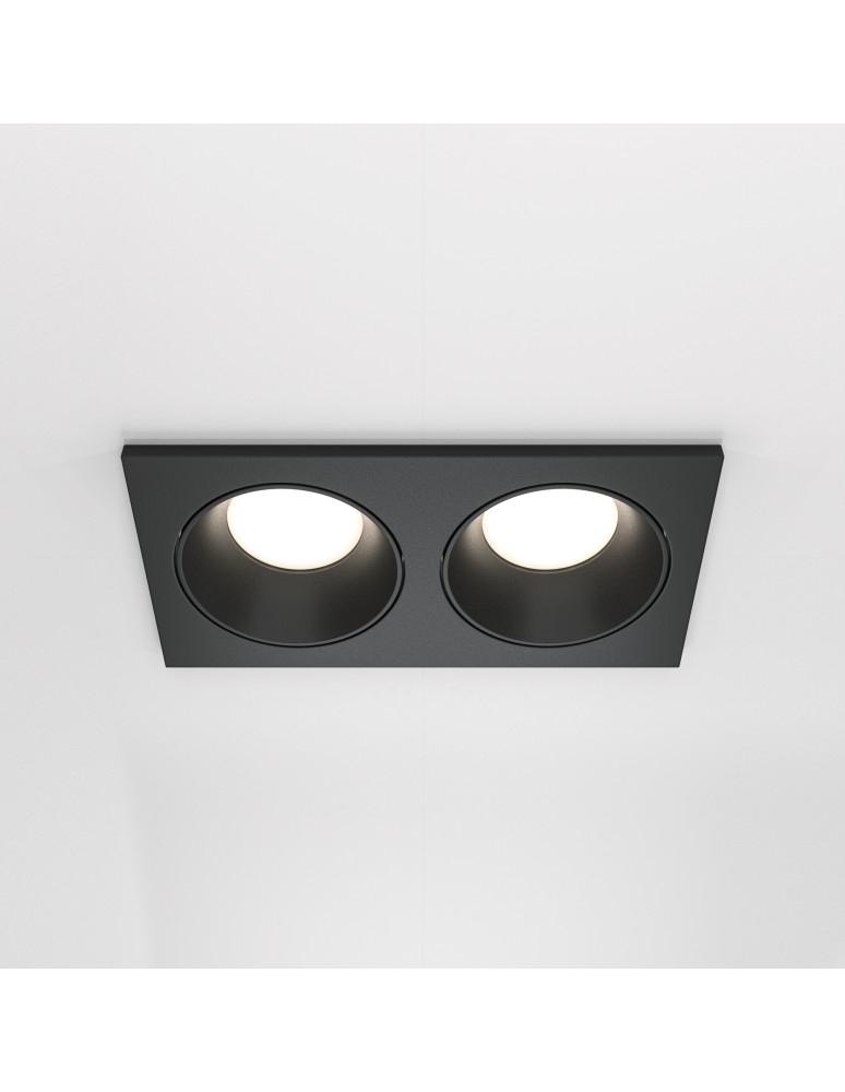 Flush-mounted hermetic lamps - Maytoni Zoom Concealed 2xGU10 50W IP65 Black DL033-2-02B - product kolory-swiatla.pl 3