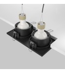 Flush-mounted hermetic lamps - Maytoni Zoom Concealed 2xGU10 50W IP65 Black DL033-2-02B - product 4