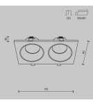 Flush-mounted hermetic lamps - Maytoni Zoom Concealed 2xGU10 50W IP65 Black DL033-2-02B - product 6
