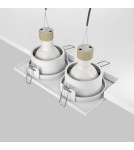Flush-mounted hermetic lamps - Maytoni Zoom Concealed 2xGU10 50W IP65 White DL033-2-02W - product 4