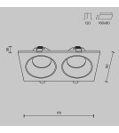 Flush-mounted hermetic lamps - Maytoni Zoom Concealed 2xGU10 50W IP65 White DL033-2-02W - product 6