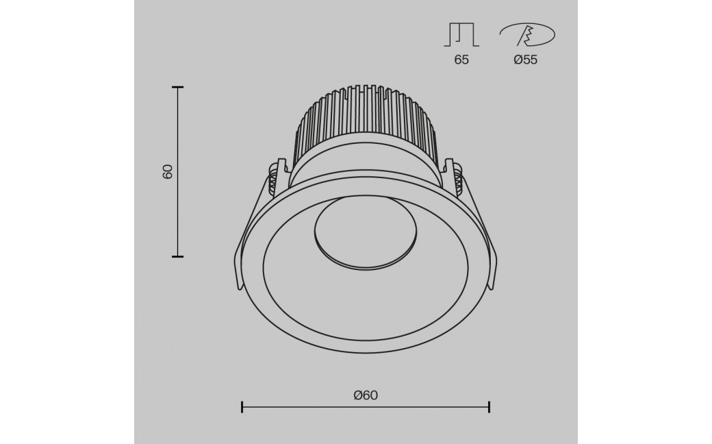 Maytoni Zoom Podtynkowa LED 6W 420lm 3000K IP65 Black DL034-01-06W3K-B