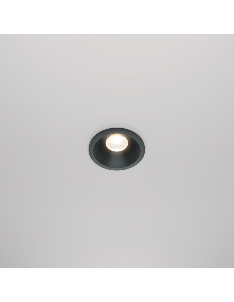 Flush-mounted hermetic lamps - Maytoni Zoom Flush Mount LED 6W 370lm 3000K IP65 Black DL034-01-06W3K-D-B - product kolory-swiatla.pl 3