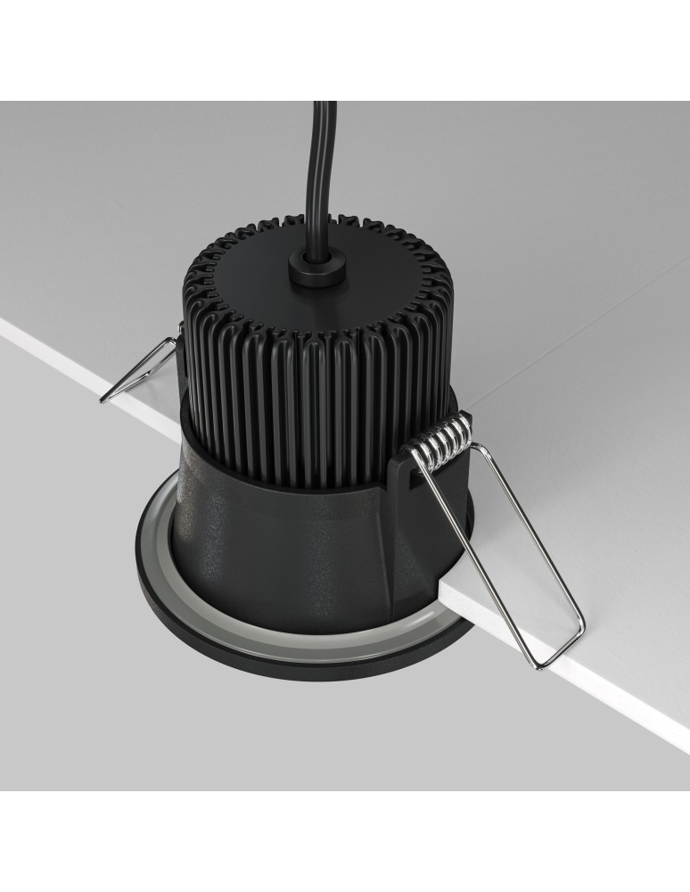 Flush-mounted hermetic lamps - Maytoni Zoom Flush Mount LED 6W 370lm 3000K IP65 Black DL034-01-06W3K-D-B - product kolory-swiatla.pl 4