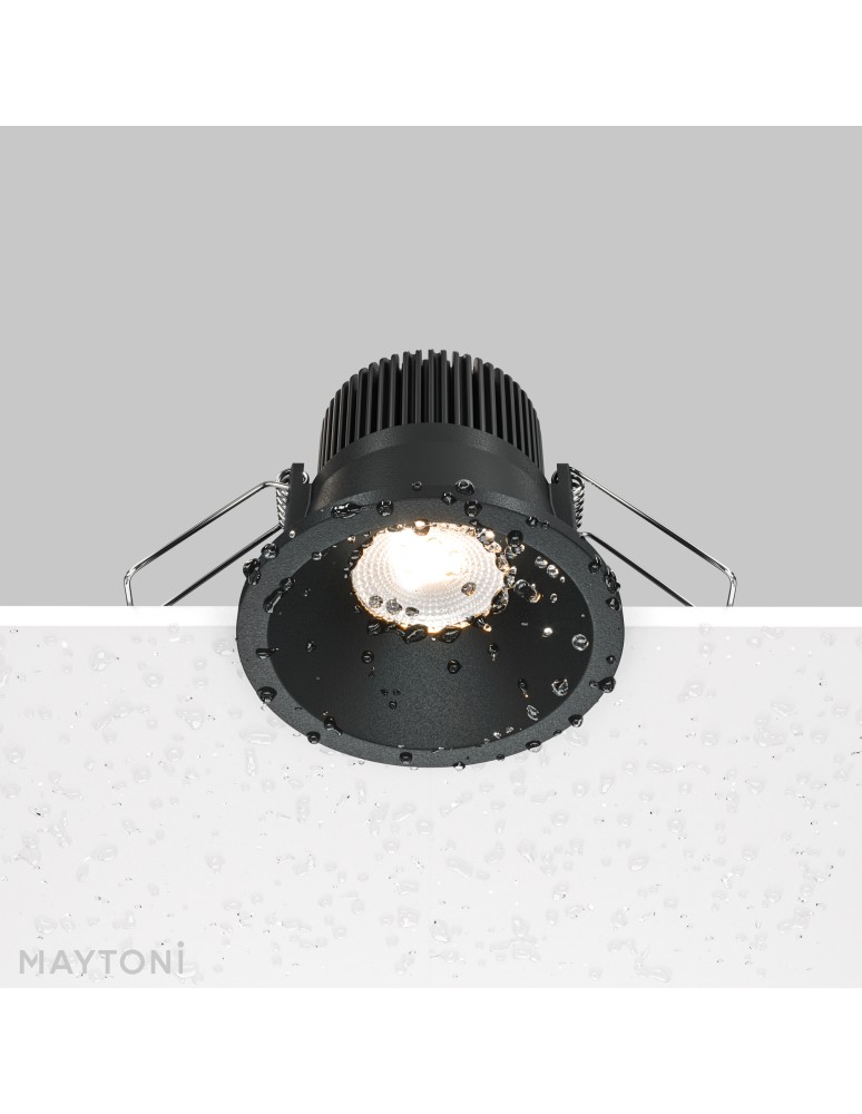 Flush-mounted hermetic lamps - Maytoni Zoom Flush Mount LED 6W 370lm 3000K IP65 Black DL034-01-06W3K-D-B - product kolory-swiatla.pl 5