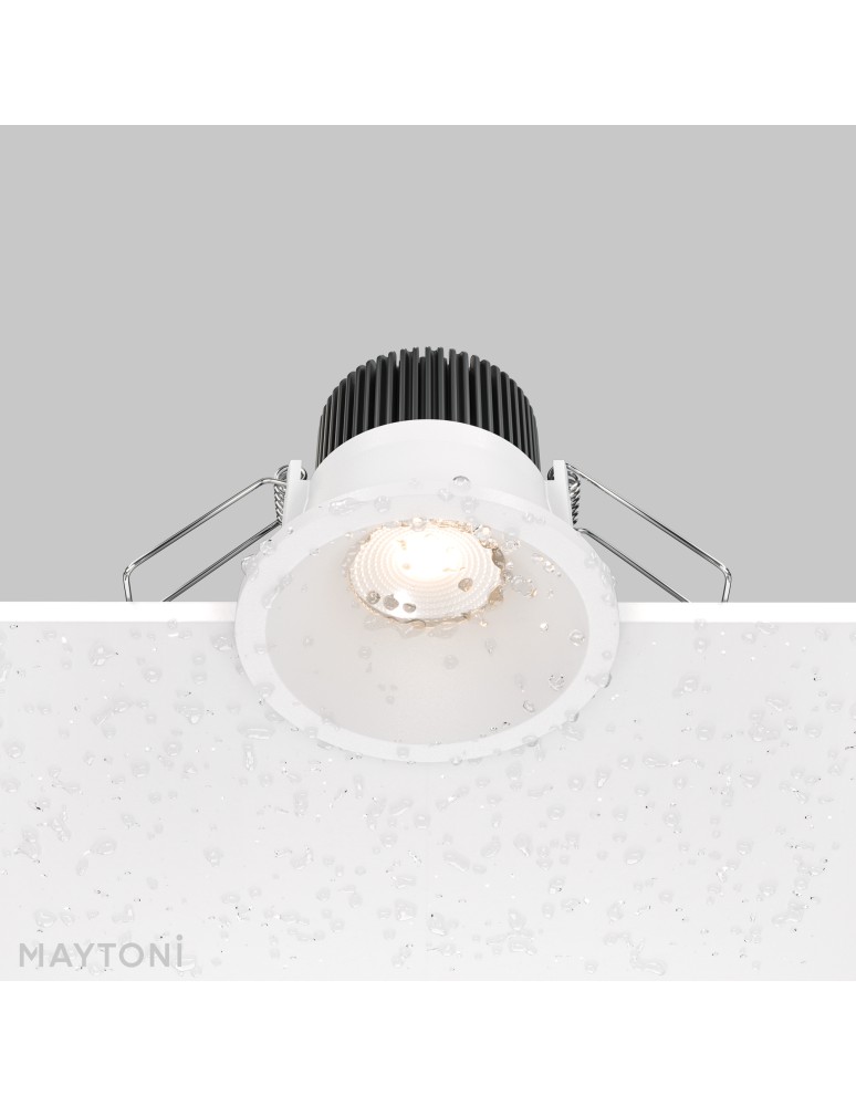 Flush-mounted hermetic lamps - Maytoni Zoom Flush Mount LED 6W 420lm 3000K IP65 White DL034-01-06W3K-D-W - product kolory-swiatla.pl 5