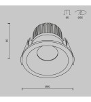 Flush-mounted hermetic lamps - Maytoni Zoom flush mount LED 6W 470lm 3000K IP65 White DL034-01-06W3K-W. - product 6