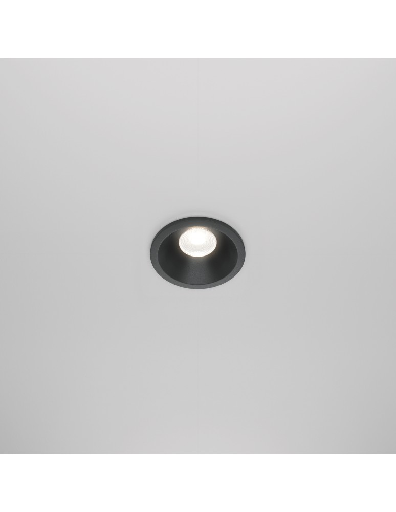 Flush-mounted hermetic lamps - Maytoni Zoom Flush Mount LED 6W 390lm 4000K IP65 Black DL034-01-06W4K-D-B - product kolory-swiatla.pl 3