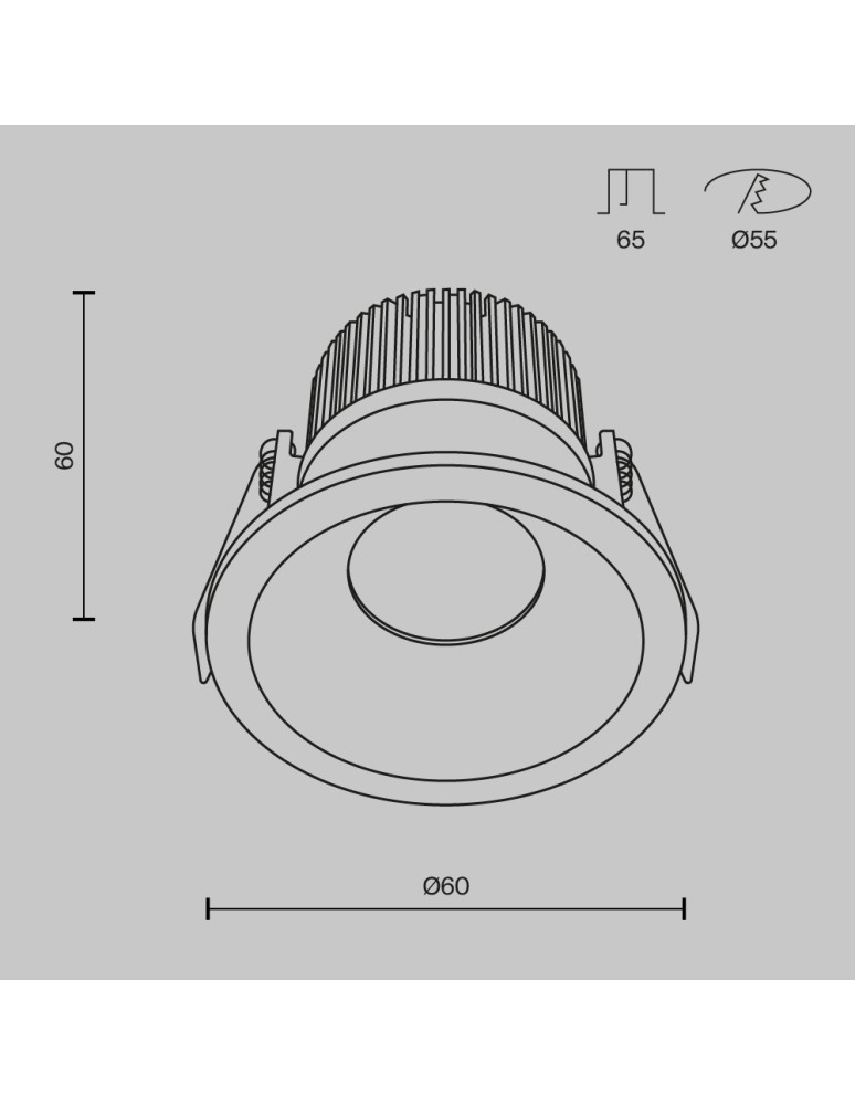 Flush-mounted hermetic lamps - Maytoni Zoom Flush Mount LED 6W 440lm 4000K IP65 White DL034-01-06W4K-D-W - product kolory-swiatla.pl 6