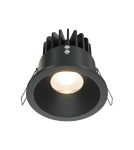 Flush-mounted hermetic lamps - Maytoni Zoom LED flush mount 12W 890lm 3000K IP65 Black DL034-L12W3K-D-B - product 1