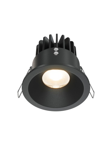 Maytoni Zoom LED flush mount 12W 890lm 3000K IP65 Black DL034-L12W3K-D-B