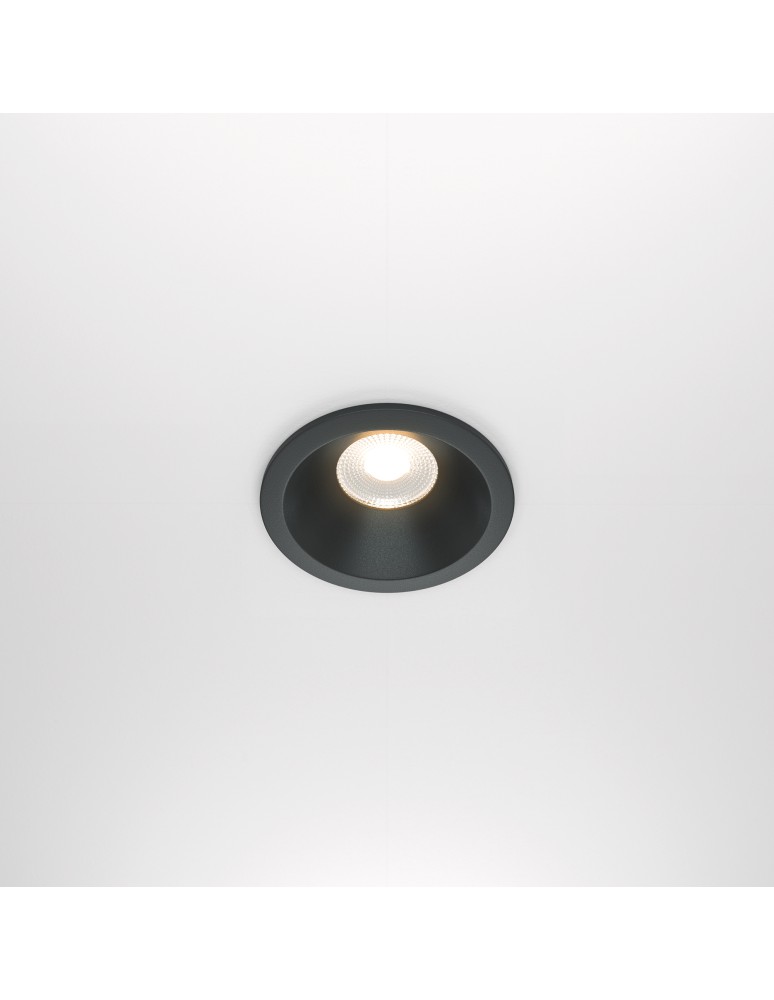 Flush-mounted hermetic lamps - Maytoni Zoom LED flush mount 12W 890lm 3000K IP65 Black DL034-L12W3K-D-B - product kolory-swiatla.pl 3
