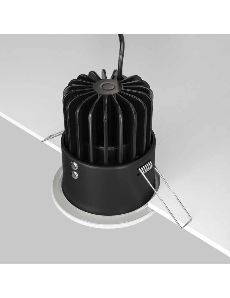 Flush-mounted hermetic lamps - Maytoni Zoom LED flush mount 12W 910lm 3000K IP65 White DL034-L12W3K-D-W. - product kolory-swiatla.pl 4