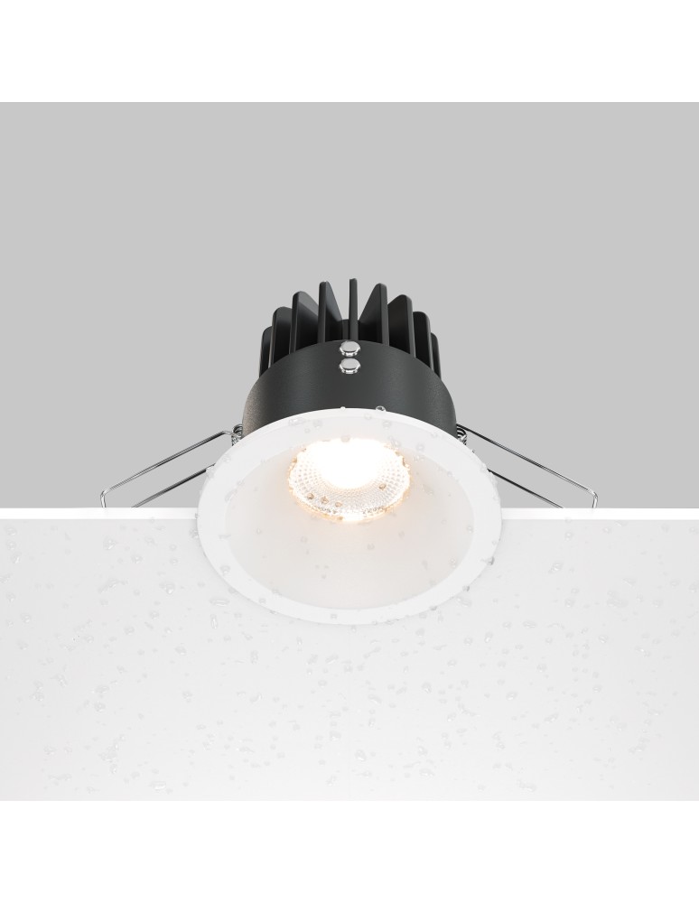 Flush-mounted hermetic lamps - Maytoni Zoom LED flush mount 12W 910lm 3000K IP65 White DL034-L12W3K-D-W. - product kolory-swiatla.pl 5