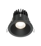 Flush-mounted hermetic lamps - Maytoni Zoom LED flush mount 12W 930lm 4000K IP65 Black DL034-L12W4K-D-B - product 1