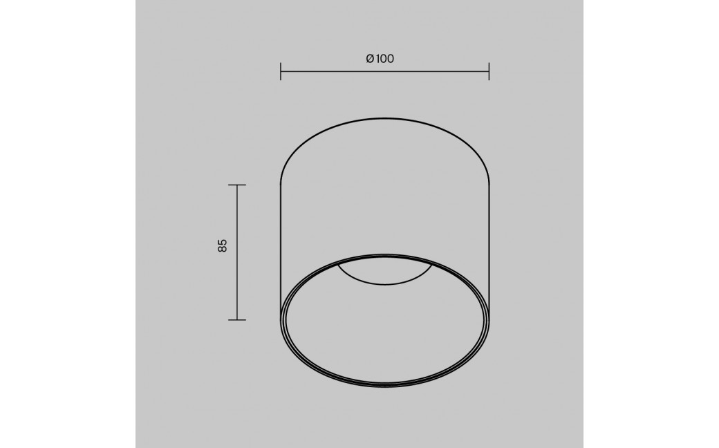 Maytoni Alfa LED Lampa Sufitowa LED 15W 1280lm 4000K Biały, Czarny C064CL-01-15W4K-D-RD-WB