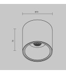 LED ceiling luminaires - Maytoni Alfa LED Ceiling Lamp 12W 840lm 3000K White, Black C064CL-L12W3K. - product 4