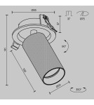 Maytoni Artisan Reflektor Podtynkowy 1xGU10 10W Black C081CL-01-GU10-B