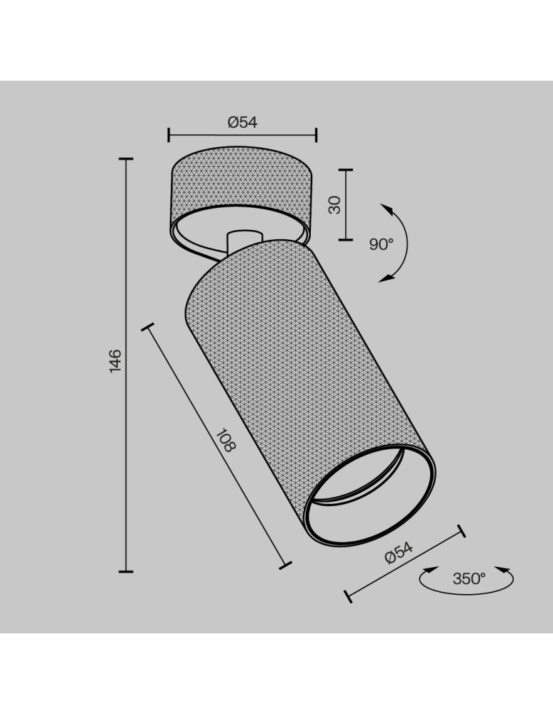 Maytoni Artisan Lampa Sufitowa 1xGU10 10W Black C082CL-01-GU10-B