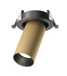 Recessed ceiling spotlights - Maytoni Artisan Flush Mounted Spotlight 1xGU10 10W Black, Gold Matte C081CL-01-GU10-MG - product 1