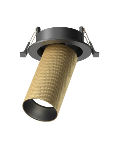 Maytoni Artisan Flush Mounted Spotlight 1xGU10 10W Black, Gold Matte C081CL-01-GU10-MG