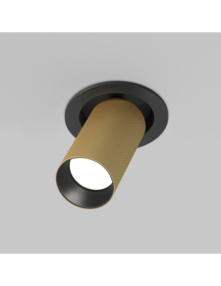 Recessed ceiling spotlights - Maytoni Artisan Flush Mounted Spotlight 1xGU10 10W Black, Gold Matte C081CL-01-GU10-MG - product kolory-swiatla.pl 4