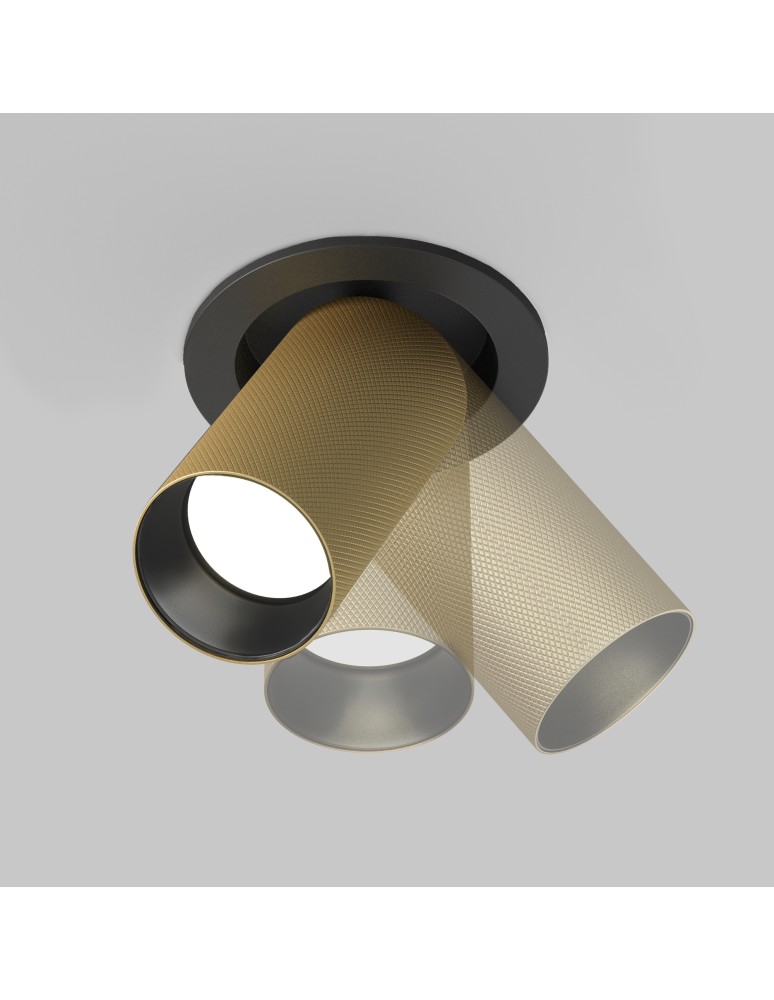 Recessed ceiling spotlights - Maytoni Artisan Flush Mounted Spotlight 1xGU10 10W Black, Gold Matte C081CL-01-GU10-MG - product kolory-swiatla.pl 6