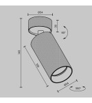 Adjustable ceiling lamps - spots - Maytoni Artisan Ceiling Lamp 1xGU10 10W Gold Matte C082CL-01-GU10-MG. - product 6