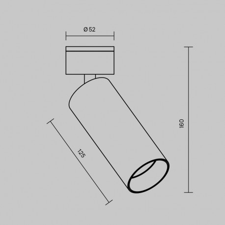 Maytoni FOCUS LED Lampa Sufitowa LED 12W 900lm 3000K Mosiądz C055CL-L12W3K-W-BS