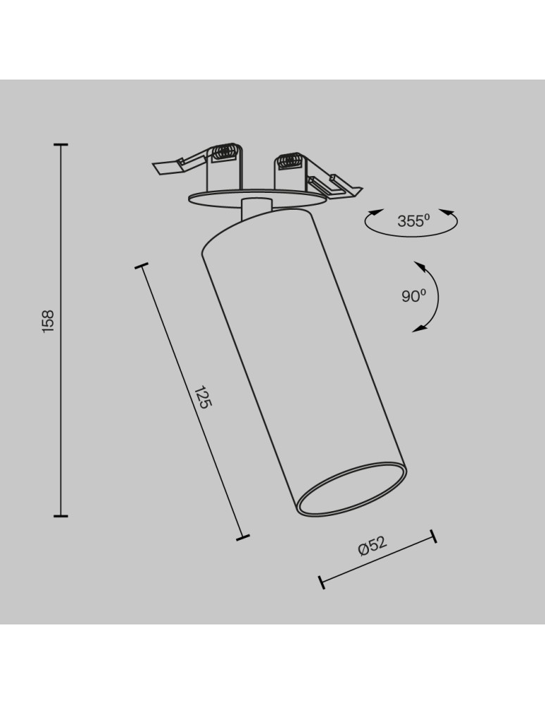 Recessed ceiling spotlights - Maytoni FOCUS LED Ceiling Lamp 12W 950lm 3000K White C053CL-L12W3K-W-W. - product kolory-swiatla.pl 6