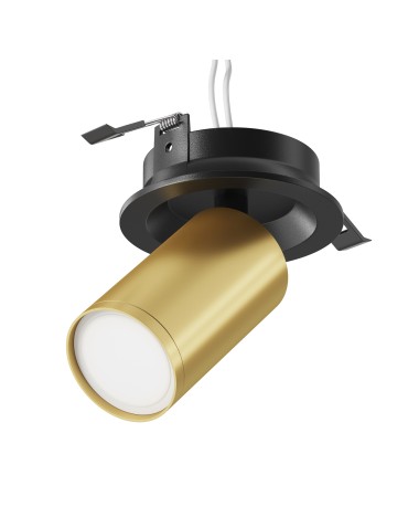 Maytoni FOCUS S Ceiling Lamp 1xGU10 10W Black, Gold Matte C048CL-U-1BMG.