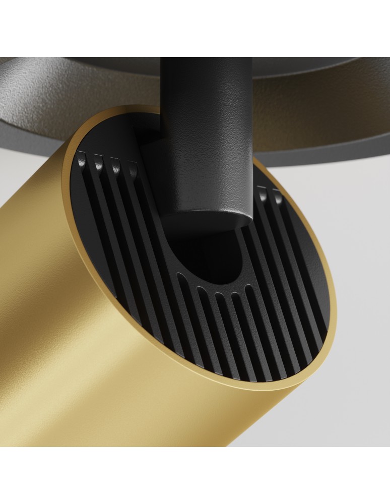 Recessed ceiling spotlights - Maytoni FOCUS S Ceiling Lamp 1xGU10 10W Black, Gold Matte C048CL-U-1BMG. - product kolory-swiatla.pl 2