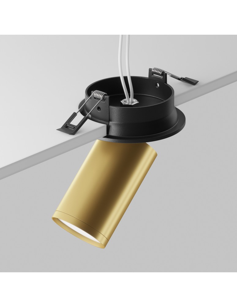 Recessed ceiling spotlights - Maytoni FOCUS S Ceiling Lamp 1xGU10 10W Black, Gold Matte C048CL-U-1BMG. - product kolory-swiatla.pl 4