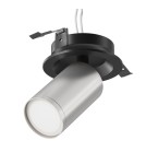 Recessed ceiling spotlights - Maytoni FOCUS S Ceiling Lamp 1xGU10 10W Black, Silver Matte C048CL-U-1BS. - product 2
