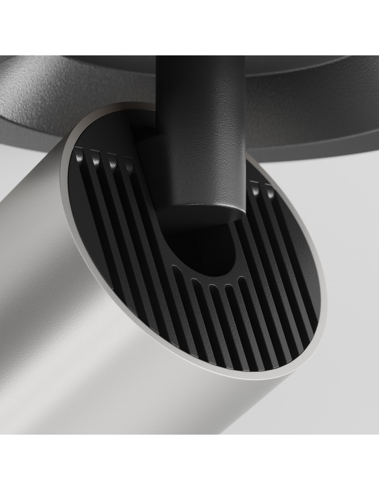 Recessed ceiling spotlights - Maytoni FOCUS S Ceiling Lamp 1xGU10 10W Black, Silver Matte C048CL-U-1BS. - product kolory-swiatla.pl 3