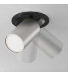 Recessed ceiling spotlights - Maytoni FOCUS S Ceiling Lamp 1xGU10 10W Black, Silver Matte C048CL-U-1BS. - product 5