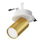 Recessed ceiling spotlights - Maytoni FOCUS S Ceiling Lamp 1xGU10 10W White, Gold Matte C048CL-U-1WMG. - product 1