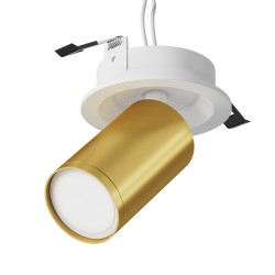 Maytoni FOCUS S Lampa Sufitowa 1xGU10 10W Biały, Złoty Mat C048CL-U-1WMG