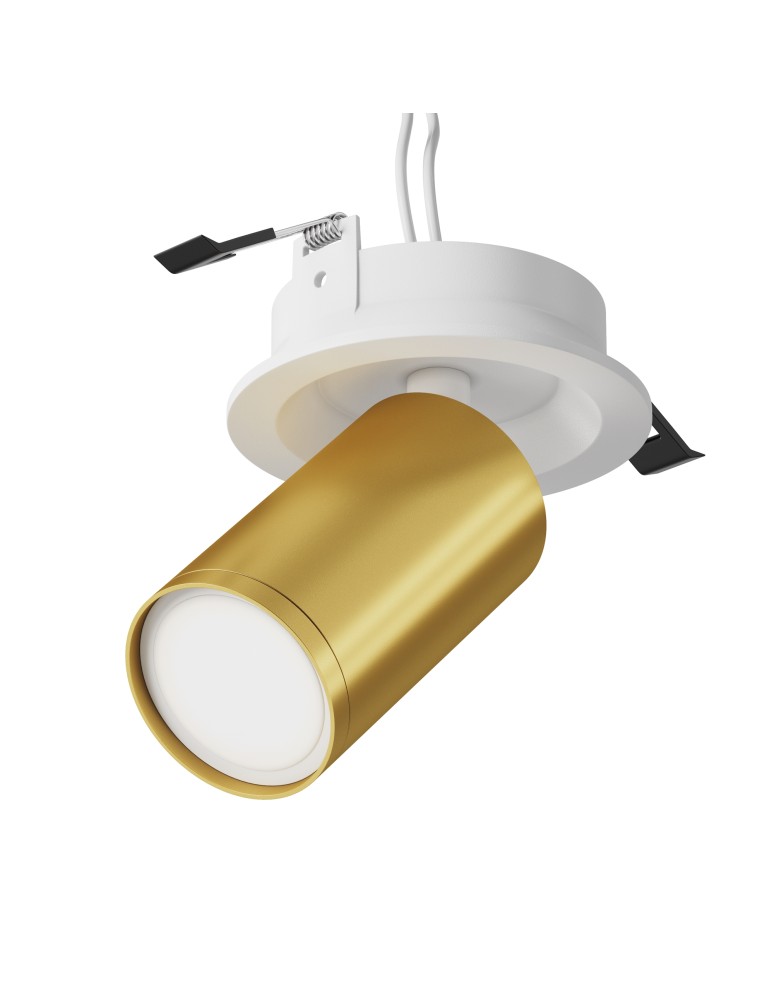 Recessed ceiling spotlights - Maytoni FOCUS S Ceiling Lamp 1xGU10 10W White, Gold Matte C048CL-U-1WMG. - product kolory-swiatla.pl 1