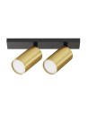 Maytoni FOCUS S Ceiling Lamp 2xGU10 10W Black, Gold Matte C051CL-U-02BMG