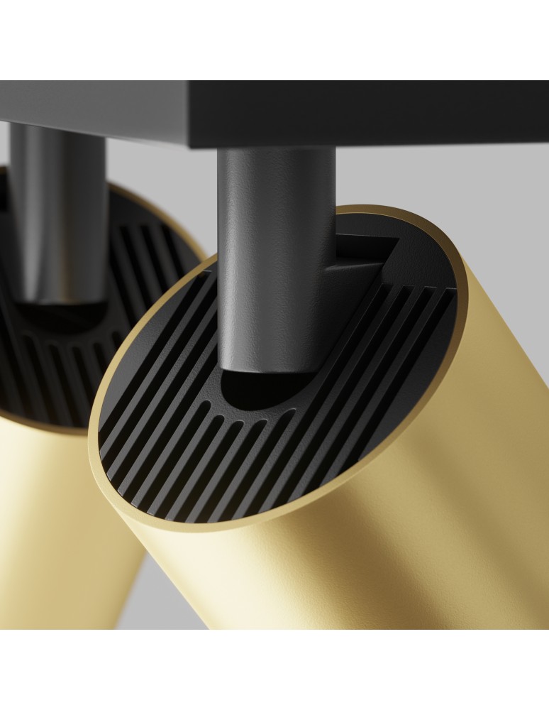 Adjustable ceiling lamps - spots - Maytoni FOCUS S Ceiling Lamp 2xGU10 10W Black, Gold Matte C051CL-U-02BMG - product kolory-swiatla.pl 2