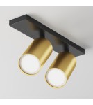 Adjustable ceiling lamps - spots - Maytoni FOCUS S Ceiling Lamp 2xGU10 10W Black, Gold Matte C051CL-U-02BMG - product 3