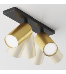 Adjustable ceiling lamps - spots - Maytoni FOCUS S Ceiling Lamp 2xGU10 10W Black, Gold Matte C051CL-U-02BMG - product 4