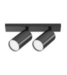 Adjustable ceiling lamps - spots - Maytoni FOCUS S Ceiling Lamp 2xGU10 10W Black C051CL-U-2B. - product 1