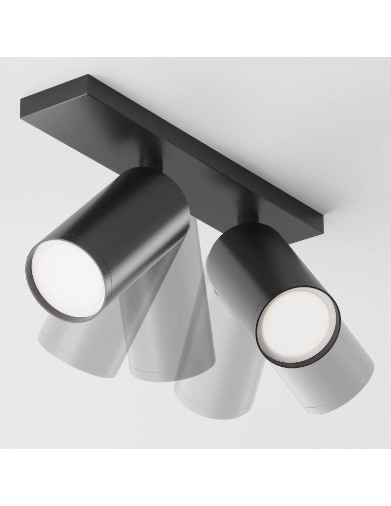 Adjustable ceiling lamps - spots - Maytoni FOCUS S Ceiling Lamp 2xGU10 10W Black C051CL-U-2B. - product kolory-swiatla.pl 5