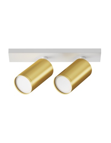 Maytoni FOCUS S Ceiling Lamp 2xGU10 10W White, Gold Matte C051CL-U-2WMG.