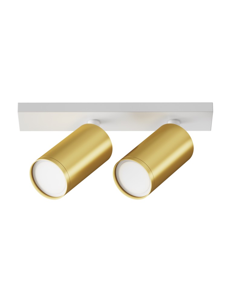 Adjustable ceiling lamps - spots - Maytoni FOCUS S Ceiling Lamp 2xGU10 10W White, Gold Matte C051CL-U-2WMG. - product kolory-swiatla.pl 1